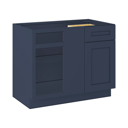 Blind Corner Base Kitchen Cabinet SCB42 Danbury Blue LessCare 42 in. width 34.5 in. height 24 in. depth