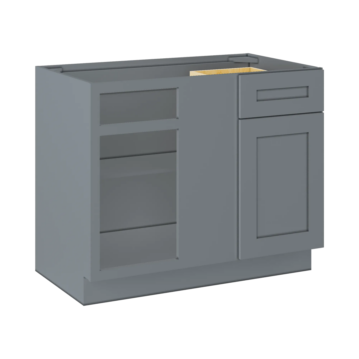Blind Corner Base Kitchen Cabinet SCB42 Colonial Gray LessCare 42 in. width 34.5 in. height 24 in. depth