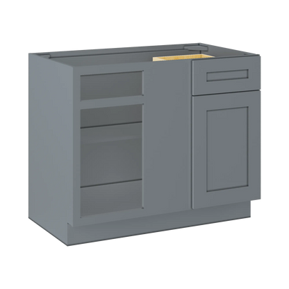 Blind Corner Base Kitchen Cabinet SCB42 Colonial Gray LessCare 42 in. width 34.5 in. height 24 in. depth