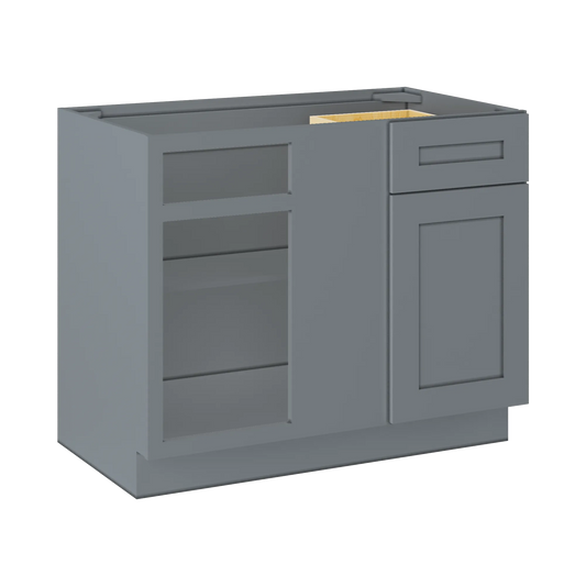 Blind Corner Base Kitchen Cabinet SCB42 Colonial Gray LessCare 42 in. width 34.5 in. height 24 in. depth