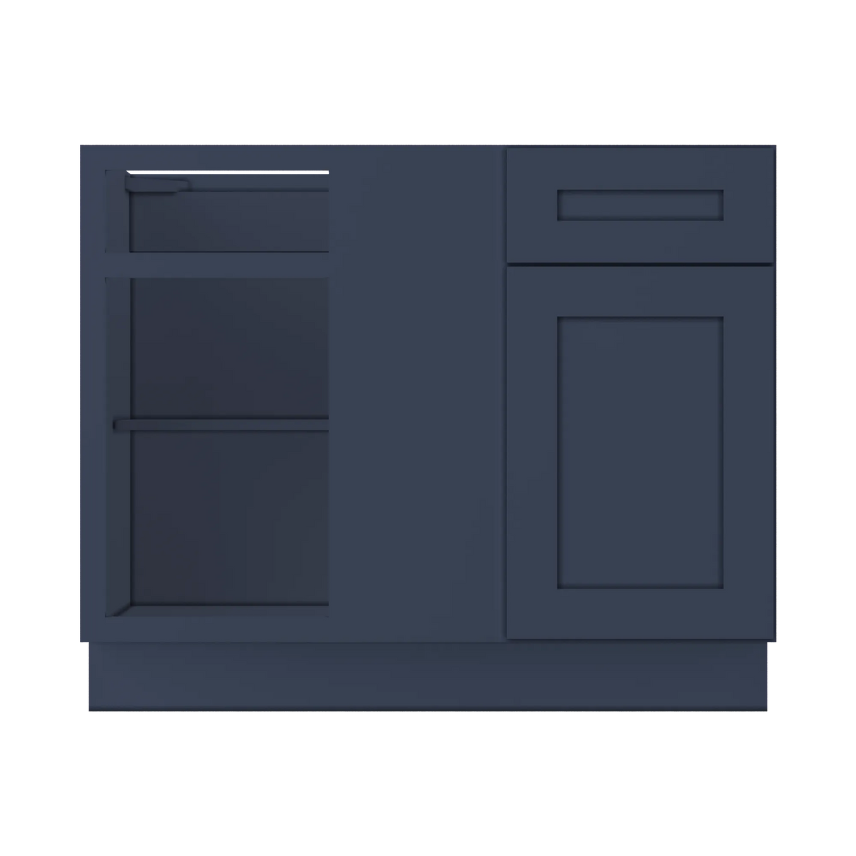Blind Corner Base Kitchen Cabinet SCB42 Danbury Blue LessCare 42 in. width 34.5 in. height 24 in. depth