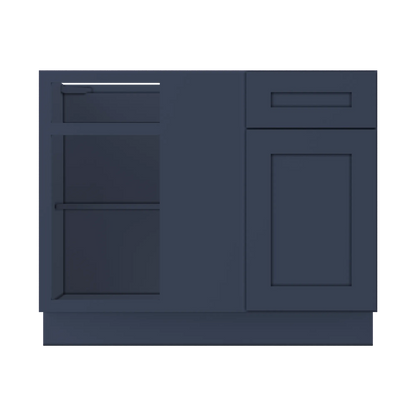 Blind Corner Base Kitchen Cabinet SCB42 Danbury Blue LessCare 42 in. width 34.5 in. height 24 in. depth
