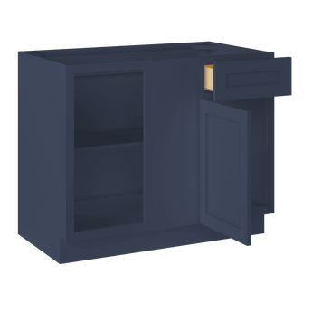 Blind Corner Base Kitchen Cabinet SCB42 Danbury Blue LessCare 42 in. width 34.5 in. height 24 in. depth