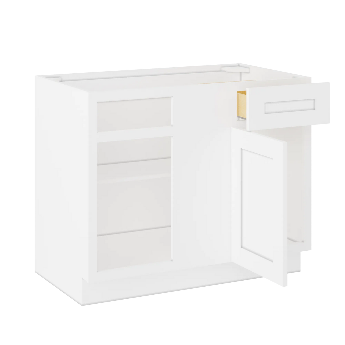 Blind Corner Base Kitchen Cabinet SCB42 Alpina White LessCare 42 in. width 34.5 in. height 24 in. depth