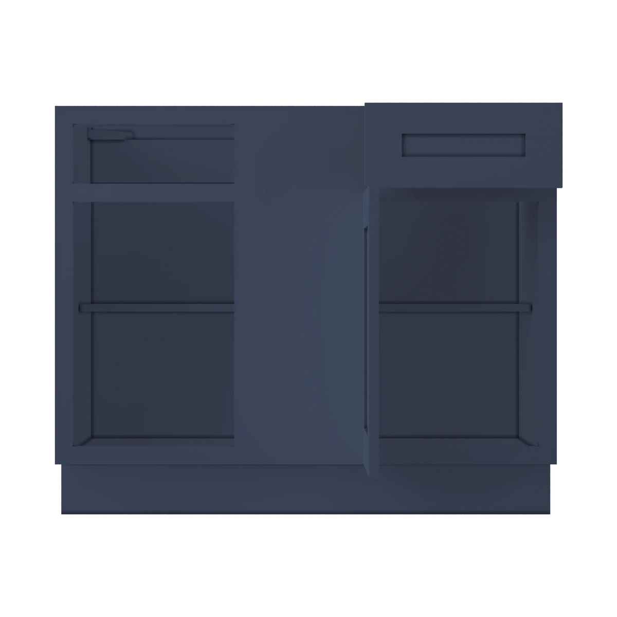 Blind Corner Base Kitchen Cabinet SCB42 Danbury Blue LessCare 42 in. width 34.5 in. height 24 in. depth