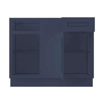 Blind Corner Base Kitchen Cabinet SCB42 Danbury Blue LessCare 42 in. width 34.5 in. height 24 in. depth