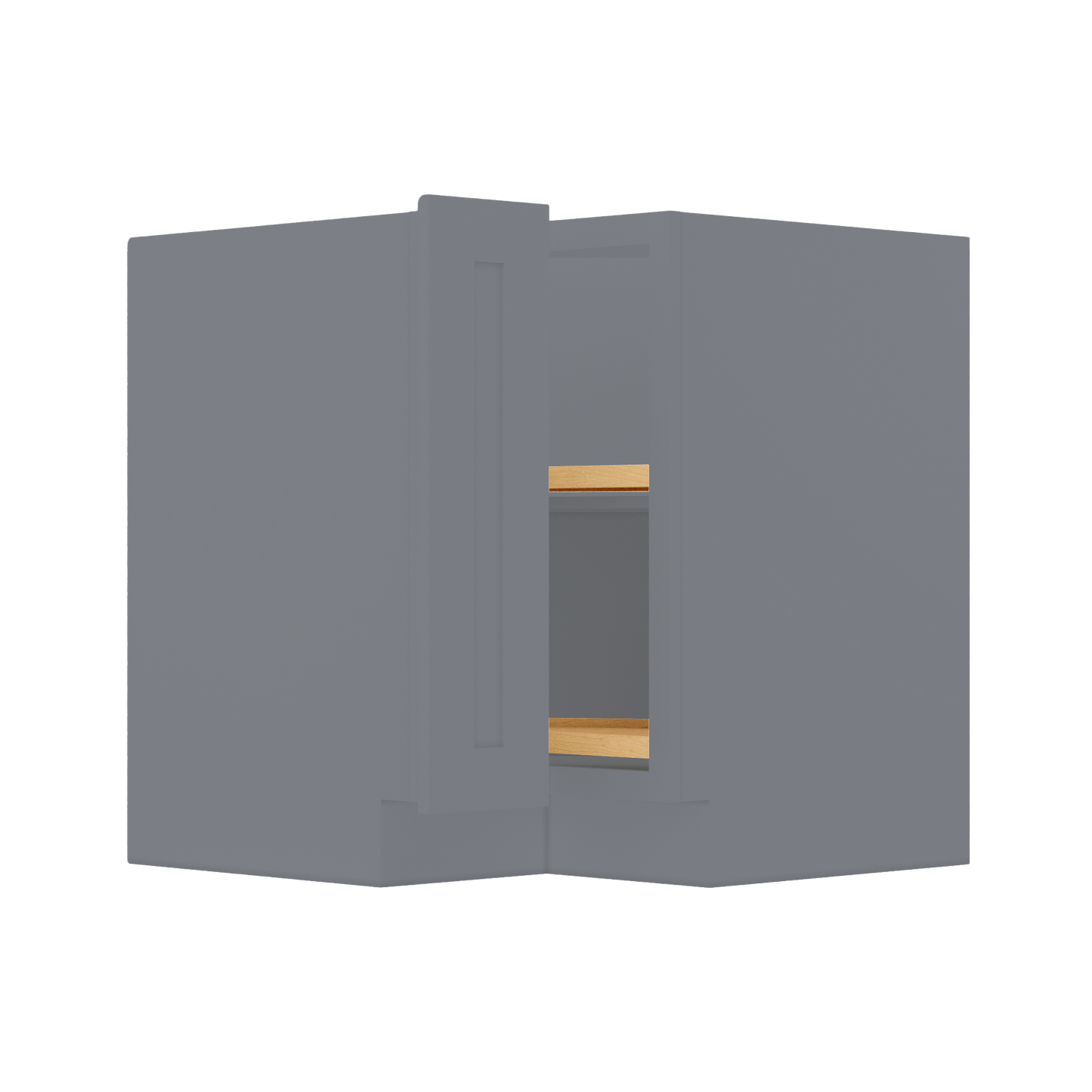 Lazy Suzan Base Kitchen Cabinet SCER33 Colonial Gray LessCare 34.5 in. height 33 in. depth