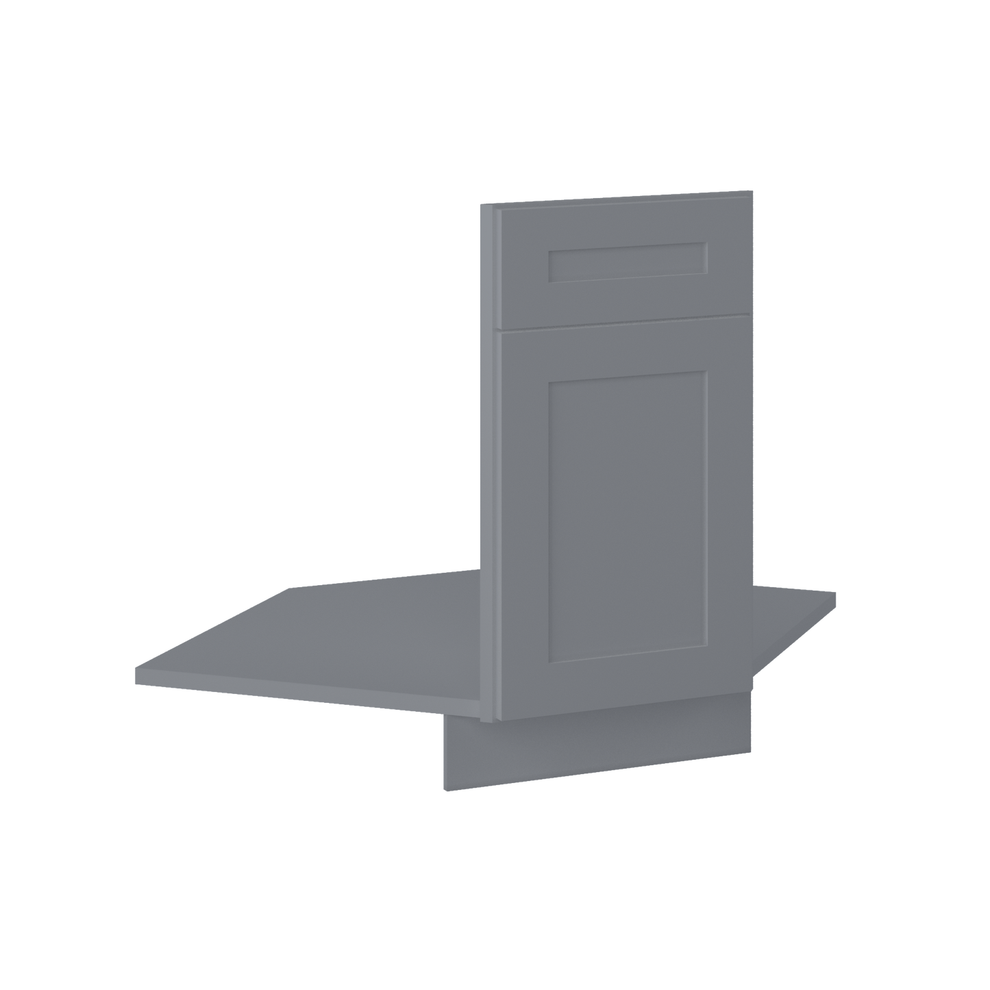 Sink Front Corner Base Kitchen Cabinet SFC36 Colonial Gray LessCare 34.5 in. height 36 in. depth