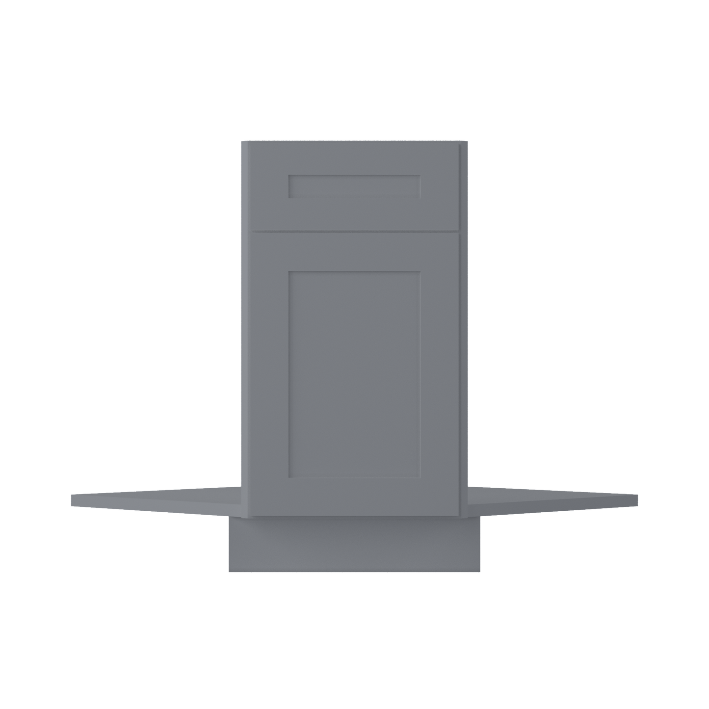 Sink Front Corner Base Kitchen Cabinet SFC36 Colonial Gray LessCare 34.5 in. height 36 in. depth