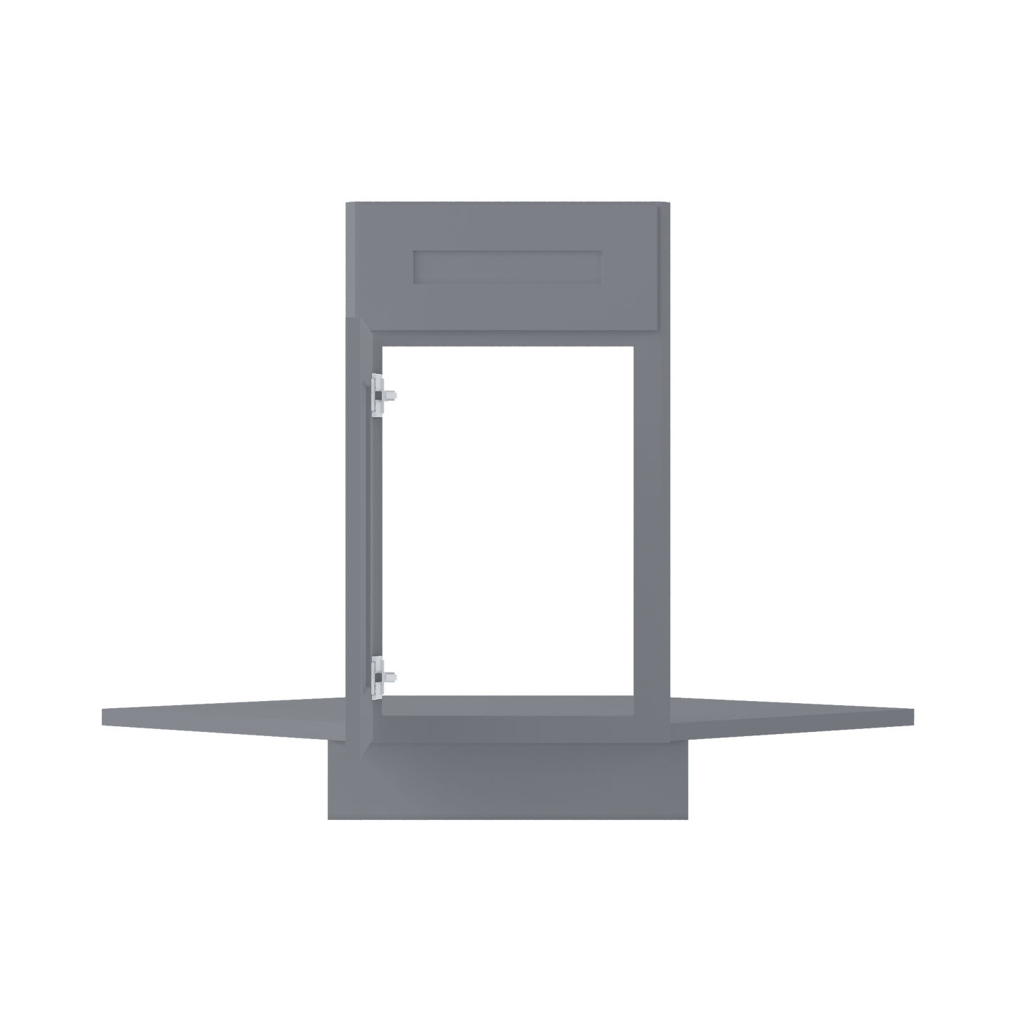 Sink Front Corner Base Kitchen Cabinet SFC36 Colonial Gray LessCare 34.5 in. height 36 in. depth