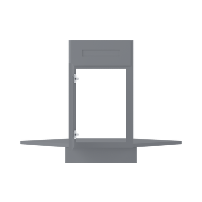 Sink Front Corner Base Kitchen Cabinet SFC36 Colonial Gray LessCare 34.5 in. height 36 in. depth