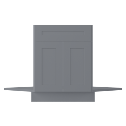Sink Front Corner Base Kitchen Cabinet SFC42 Colonial Gray LessCare 34.5 in. height 42 in. depth