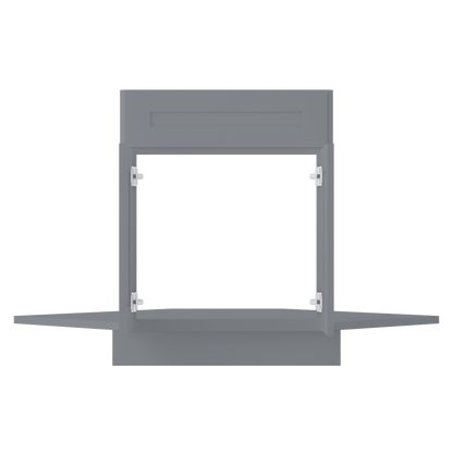 Sink Front Corner Base Kitchen Cabinet SFC42 Colonial Gray LessCare 34.5 in. height 42 in. depth