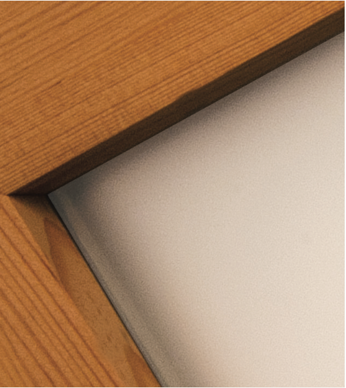36 x 80 in. 4-Lite Satin Glass Fir Exterior Door Slab