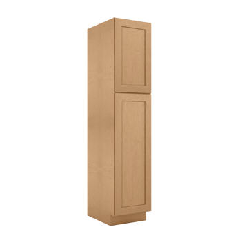 Utility Kitchen Cabinet U1884 Shaker Toffee LessCare 18 in. width 84 in. height 24 in. depth