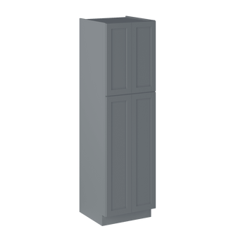 Utility Kitchen Cabinet U2484 Colonial Gray LessCare 24 in. width 84 in. height 24 in. depth