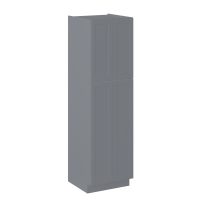 Utility Kitchen Cabinet U2484 Colonial Gray LessCare 24 in. width 84 in. height 24 in. depth