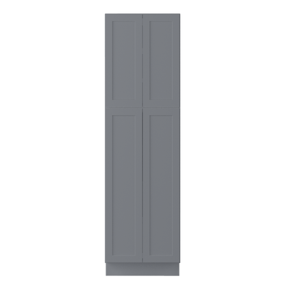 Utility Kitchen Cabinet U2484 Colonial Gray LessCare 24 in. width 84 in. height 24 in. depth