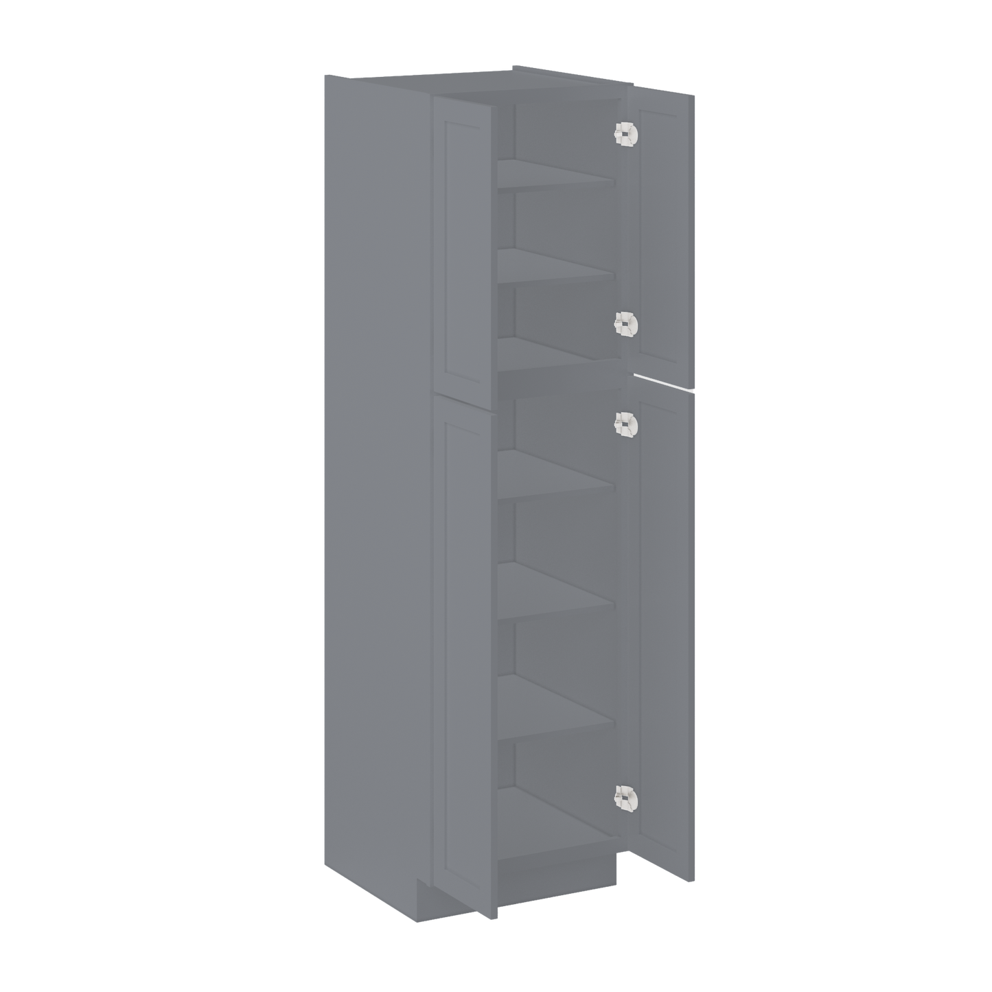 Utility Kitchen Cabinet U2484 Colonial Gray LessCare 24 in. width 84 in. height 24 in. depth