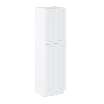 Utility Kitchen Cabinet U2490 Alpina White LessCare 24 in. width 90 in. height 24 in. depth