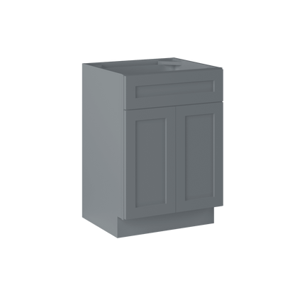 24 W x 21 D x 34.5 H Vanity Sink Base Cabinet - Colonial Gray