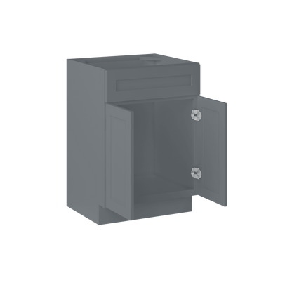24 W x 21 D x 34.5 H Vanity Sink Base Cabinet - Colonial Gray