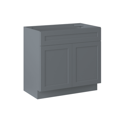 36 W x 21 D x 34.5 H Vanity Sink Base Cabinet - Colonial Gray