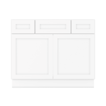 42 W x 21 D x 34.5 H Vanity Sink Base Cabinet - Alpina White