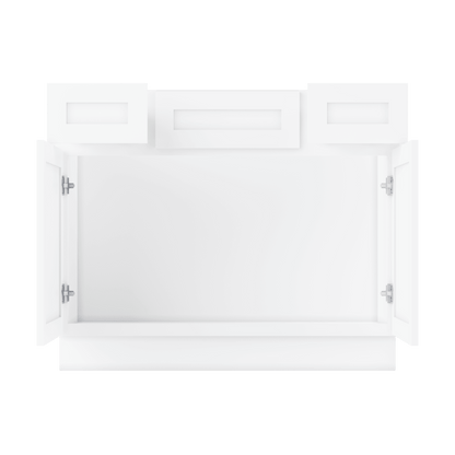 42 W x 21 D x 34.5 H Vanity Sink Base Cabinet - Alpina White