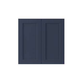 Wall Kitchen Cabinet W2424 Danbury Blue LessCare 24 in. width 24 in. height 12 in. depth