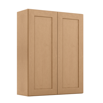 Wall Kitchen Cabinet W3342 Shaker Toffee LessCare 33 in. width 42 in. height 12 in. depth