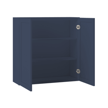 Wall Kitchen Cabinet W3636 Danbury Blue LessCare 36 in. width 36 in. height 12 in. depth