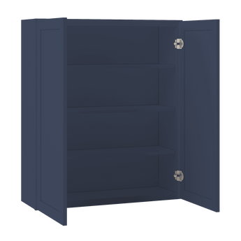 Wall Kitchen Cabinet W3642 Danbury Blue LessCare 36 in. width 42 in. height 12 in. depth