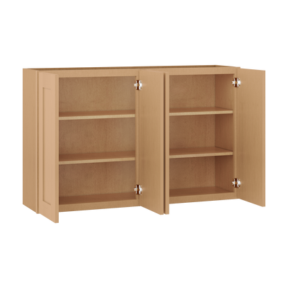 Wall Kitchen Cabinet W4830 Shaker Toffee LessCare 48 in. width 30 in. height 12 in. depth