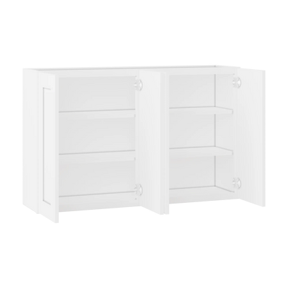 Wall Kitchen Cabinet W4830 Alpina White LessCare 48 in. width 30 in. height 12 in. depth