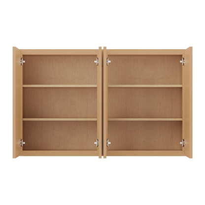 Wall Kitchen Cabinet W4830 Shaker Toffee LessCare 48 in. width 30 in. height 12 in. depth
