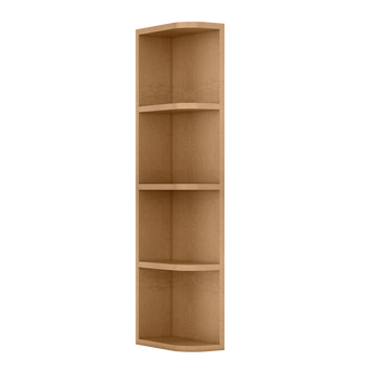 What-Not-Shelf Kitchen Cabinet WN642 Shaker Toffee LessCare 6 in. width 42 in. height 12 in. depth