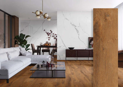 San Pedro Wood Look Honey Tile 8x48 Rectified Porcelain Floor and Wall for Interior or Exterior
