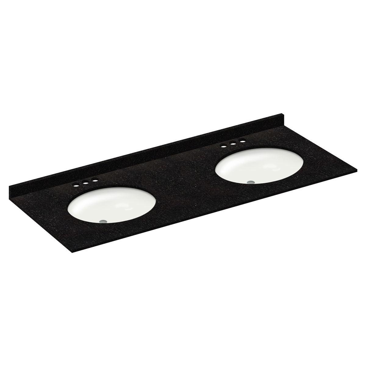 Absolute Black 61x22 with Backsplash (4 in Spread)