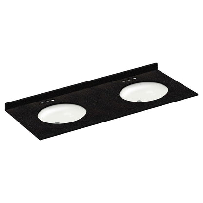 Absolute Black 61x22 with Backsplash (4 in Spread)