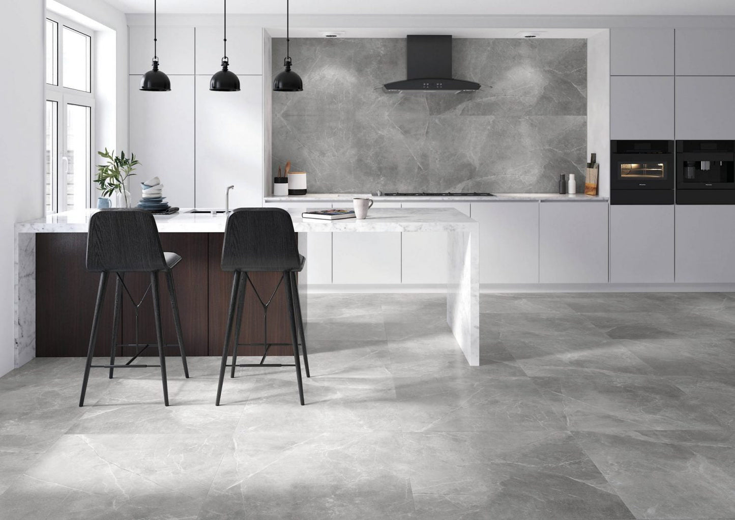 Athens Stone Silver Tile 24x24 Matt Rectified Porcelain Floor and Wall for Interior or Exterior - Flooring