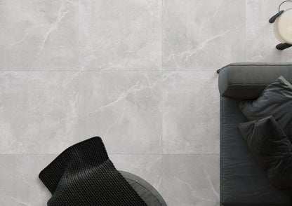 Athens Stone White Tile 24x24 Matt Rectified Porcelain Floor and Wall for Interior or Exterior - Flooring