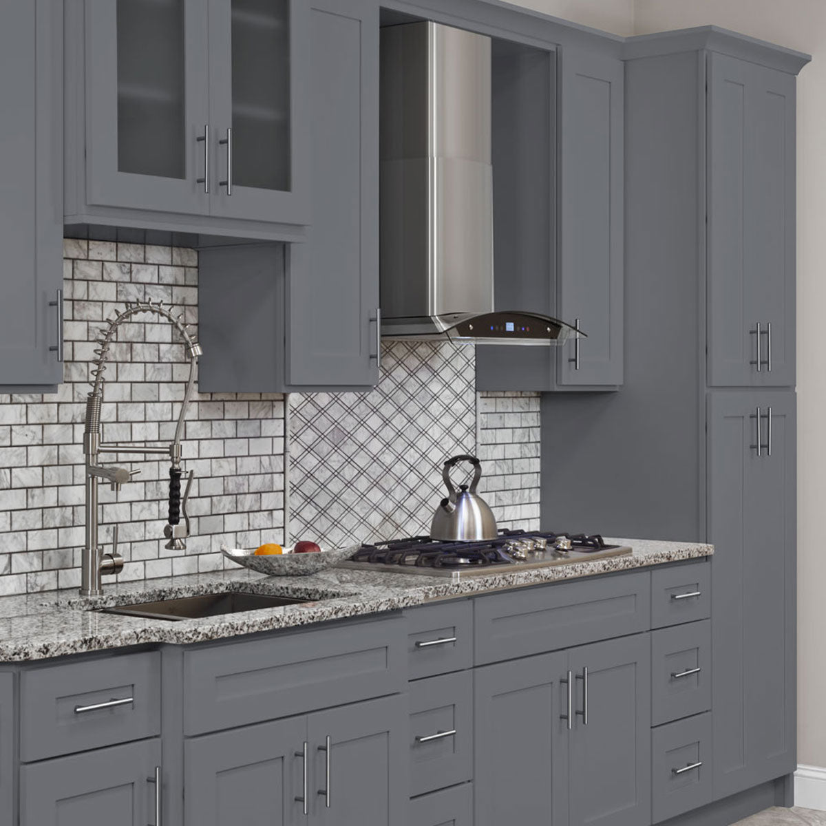 Base decorative door BDD24 Colonial Gray LessCare 22 1/2 in. width 28 5/8 in. height 3/4 in. depth - Kitchen Cabinets