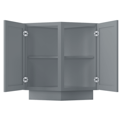 Base End Kitchen Cabinet BECF24 Colonial Gray LessCare 24 in. width 34.5 in. height 24 in. depth - Kitchen Cabinets