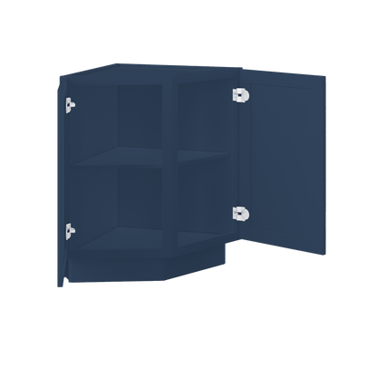Base End Kitchen Cabinet BECF24 Danbury Blue LessCare 24 in. width 34.5 in. height 24 in. depth - Kitchen Cabinets