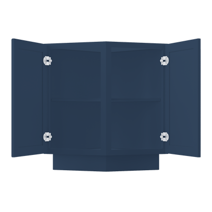 Base End Kitchen Cabinet BECF24 Danbury Blue LessCare 24 in. width 34.5 in. height 24 in. depth - Kitchen Cabinets