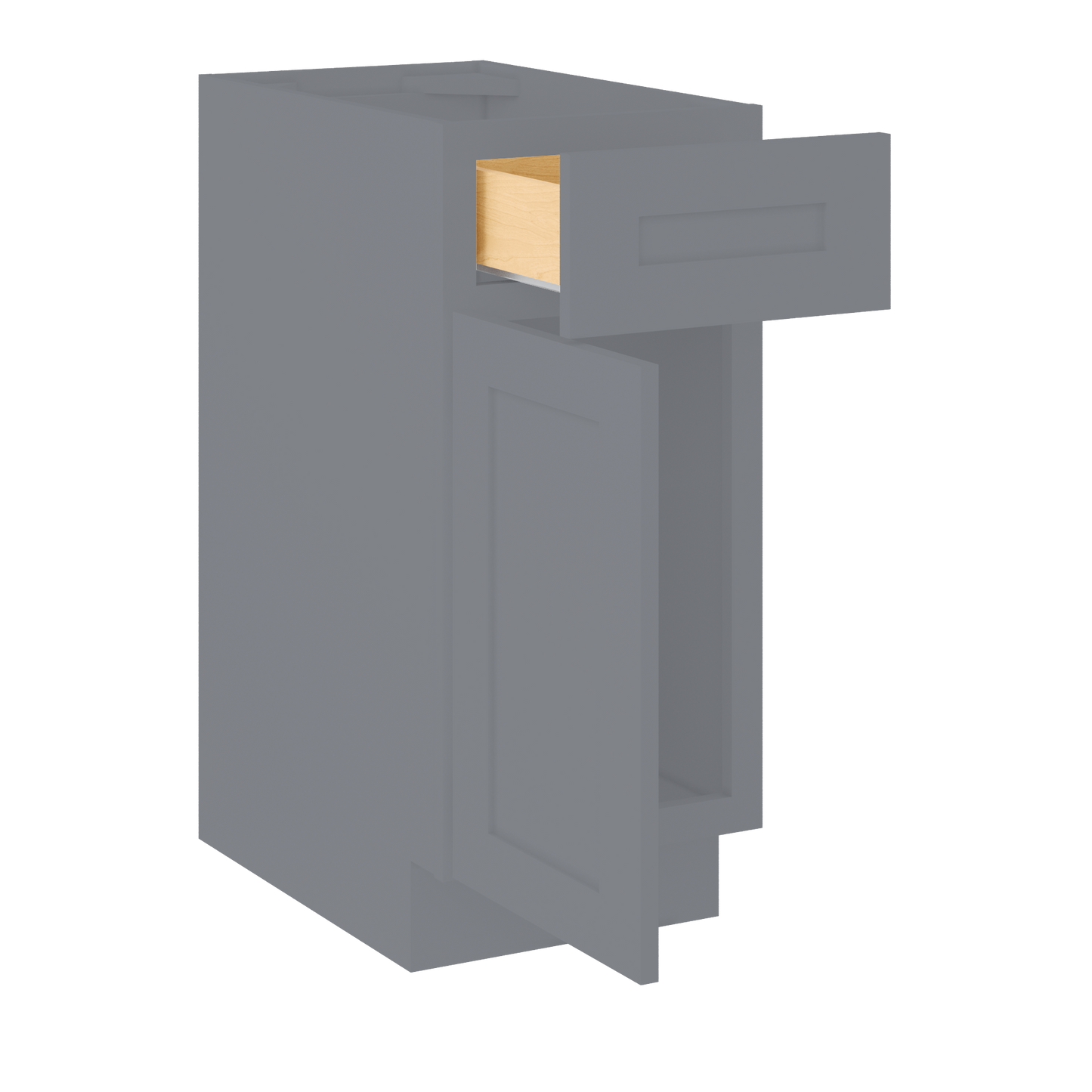 Base Kitchen Cabinet B15 Colonial Gray LessCare 15 in. width 34.5 in. height 24 in. depth - Kitchen Cabinets