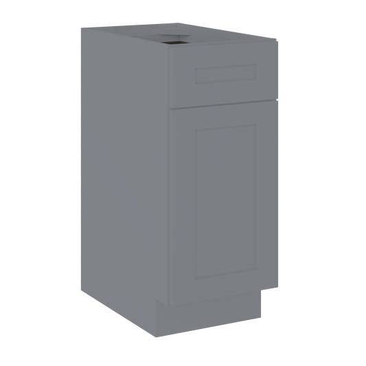 Base Kitchen Cabinet B15 Colonial Gray LessCare 15 in. width 34.5 in. height 24 in. depth - Kitchen Cabinets