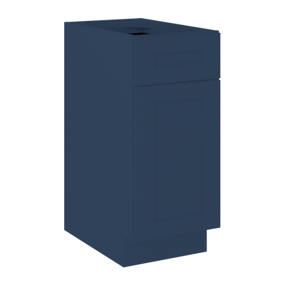 Base Kitchen Cabinet B15 Danbury Blue LessCare 15 in. width 34.5 in. height 24 in. depth - Kitchen Cabinets