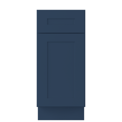 Base Kitchen Cabinet B15 Danbury Blue LessCare 15 in. width 34.5 in. height 24 in. depth - Kitchen Cabinets